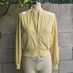 Vintage 80s yellow Members Only bomber jacket M